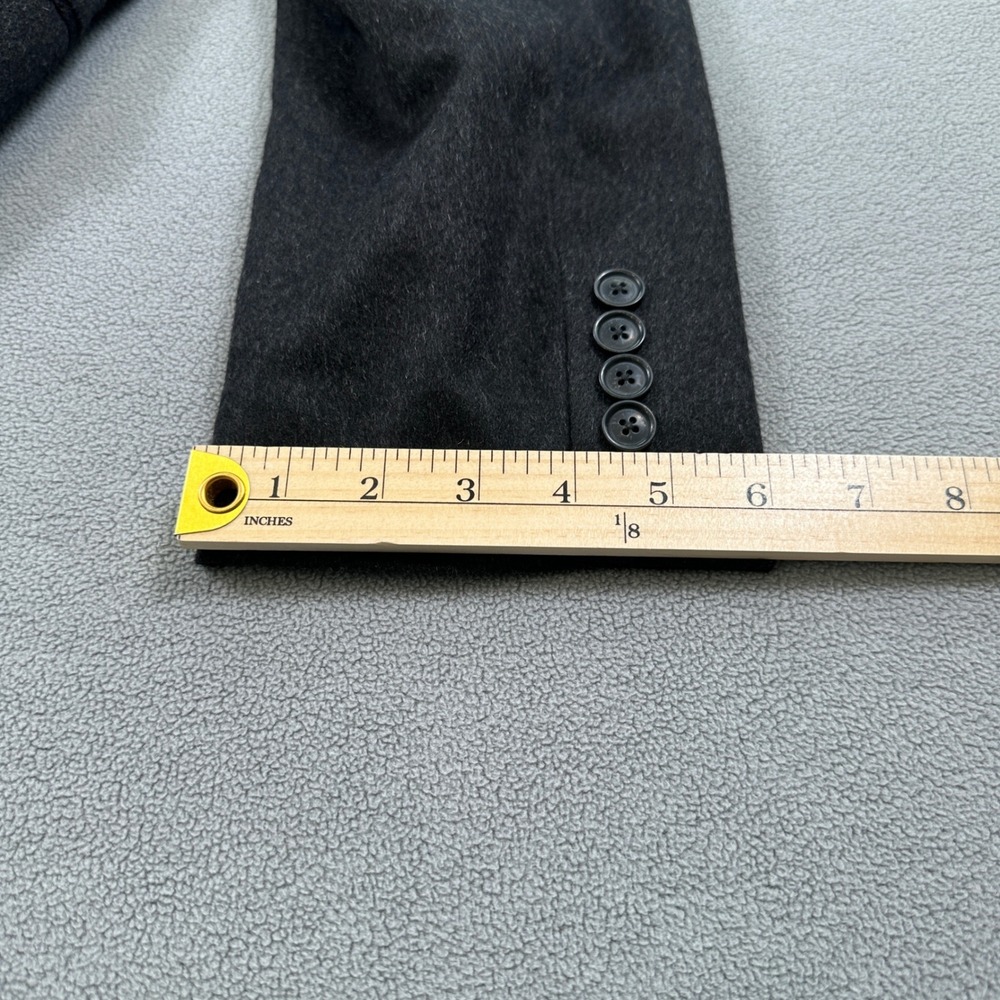 Saks Fifth Avenue Blazer 44R Mens Gray Wool Blend Two Button Sport Coat Business - Picture 9 of 13